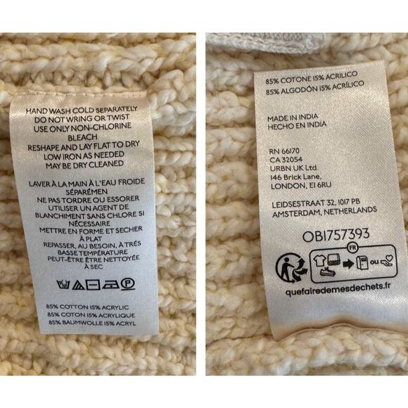 Free People Cable Knit Button-Down Cardigan Size Medium - Picture 9 of 11